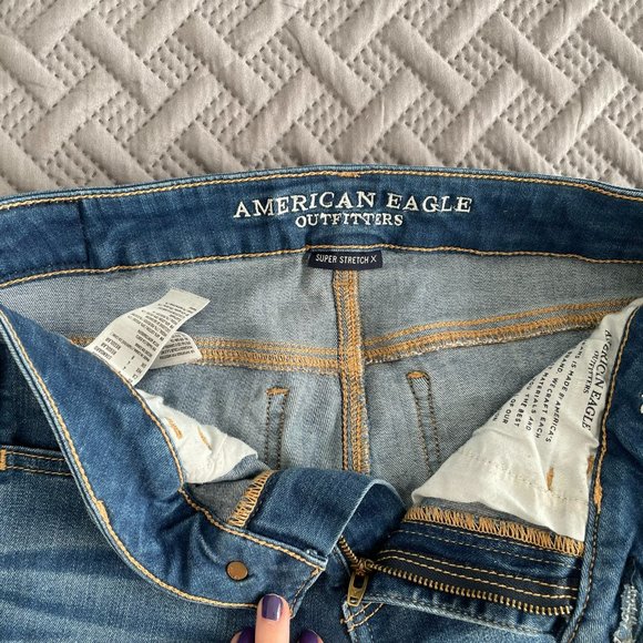 American Eagle Light Blue Super Stretch X Jeggings - Picture 5 of 8